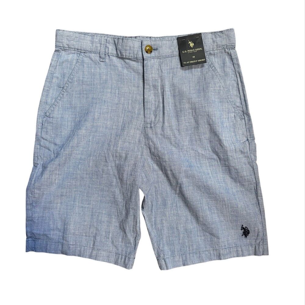 U.S. Polo Assn. Big Boys Twill Hartford Chino Short Sz 18 Vacation Preppy Church